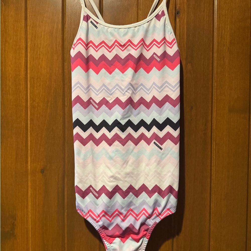 Missoni Girls size 12 Chevron Patterned Swimsuit